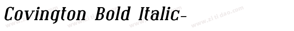 Covington Bold Italic字体转换